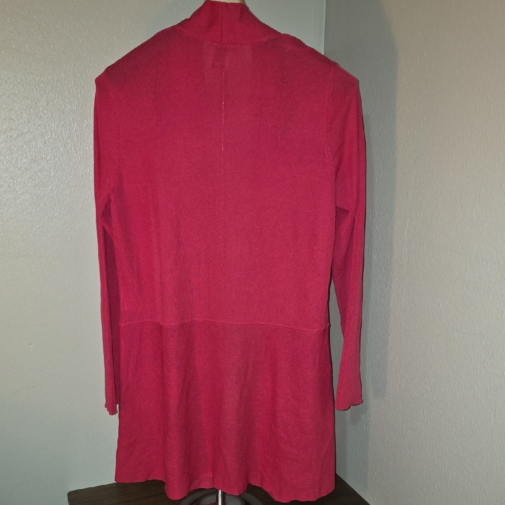 Anne Klein Open-Front Raspberry Cardigan - Picture 4 of 4